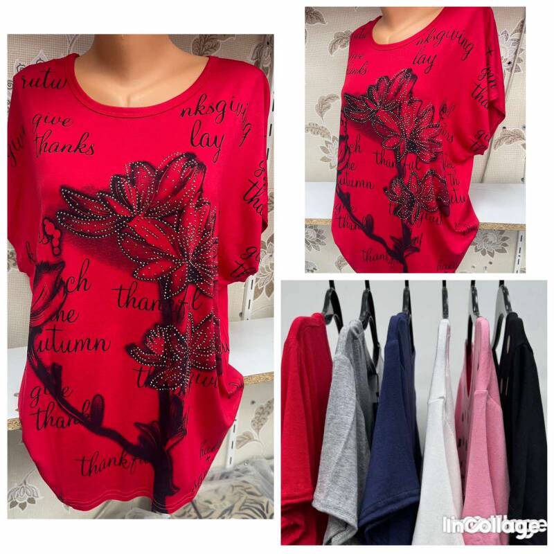 Bluzki damskie Roz L-3XL, Mix Kolor Paczka 12 szt